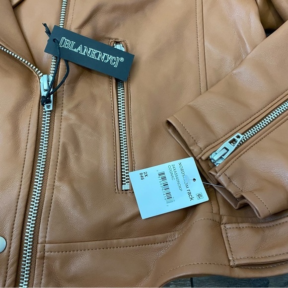 Blank NYC moto faux leather jacket NEW - Picture 4 of 9